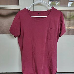 Alphalete Pocket Scoop Neck Oxblood - Men's L